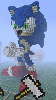 Minecraft Statue - Sonic