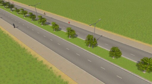 Steam: Four Lane road w/ Trees & Grass