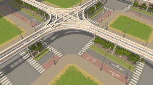 Steam: Road with Monorail and Bus Lanes