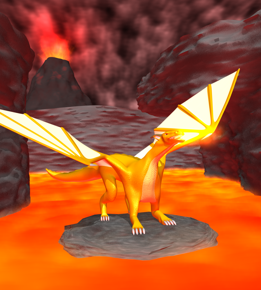 Dragon in the Lava Pool